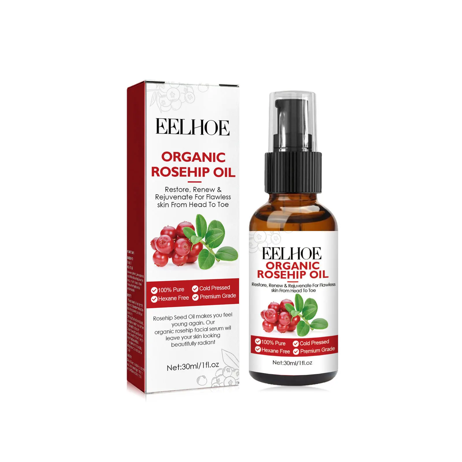 30 мл сыворотка для лица с мас – обзор и цена Face Oil Rosehip